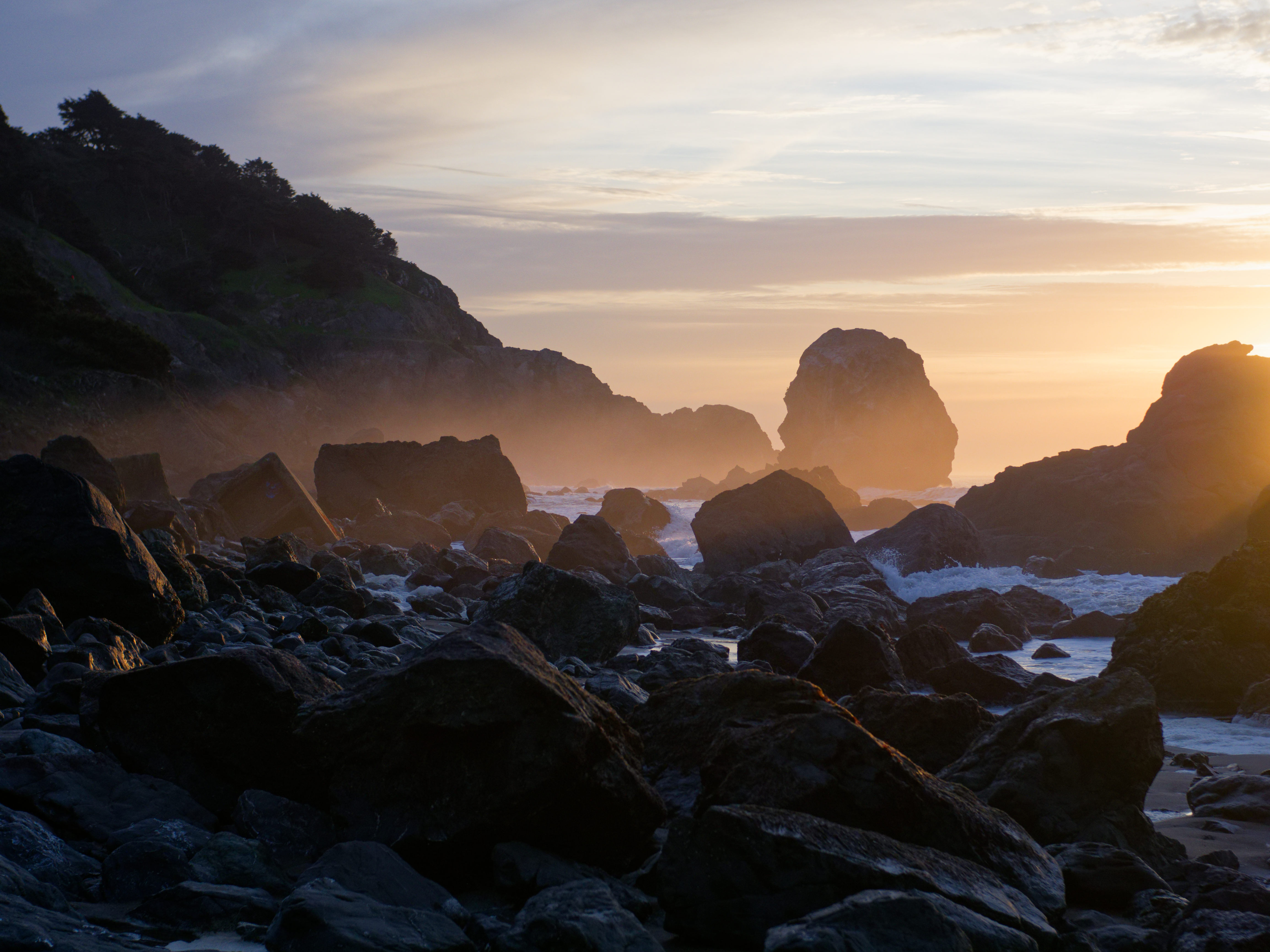 Sunset at Mile Rock Beach